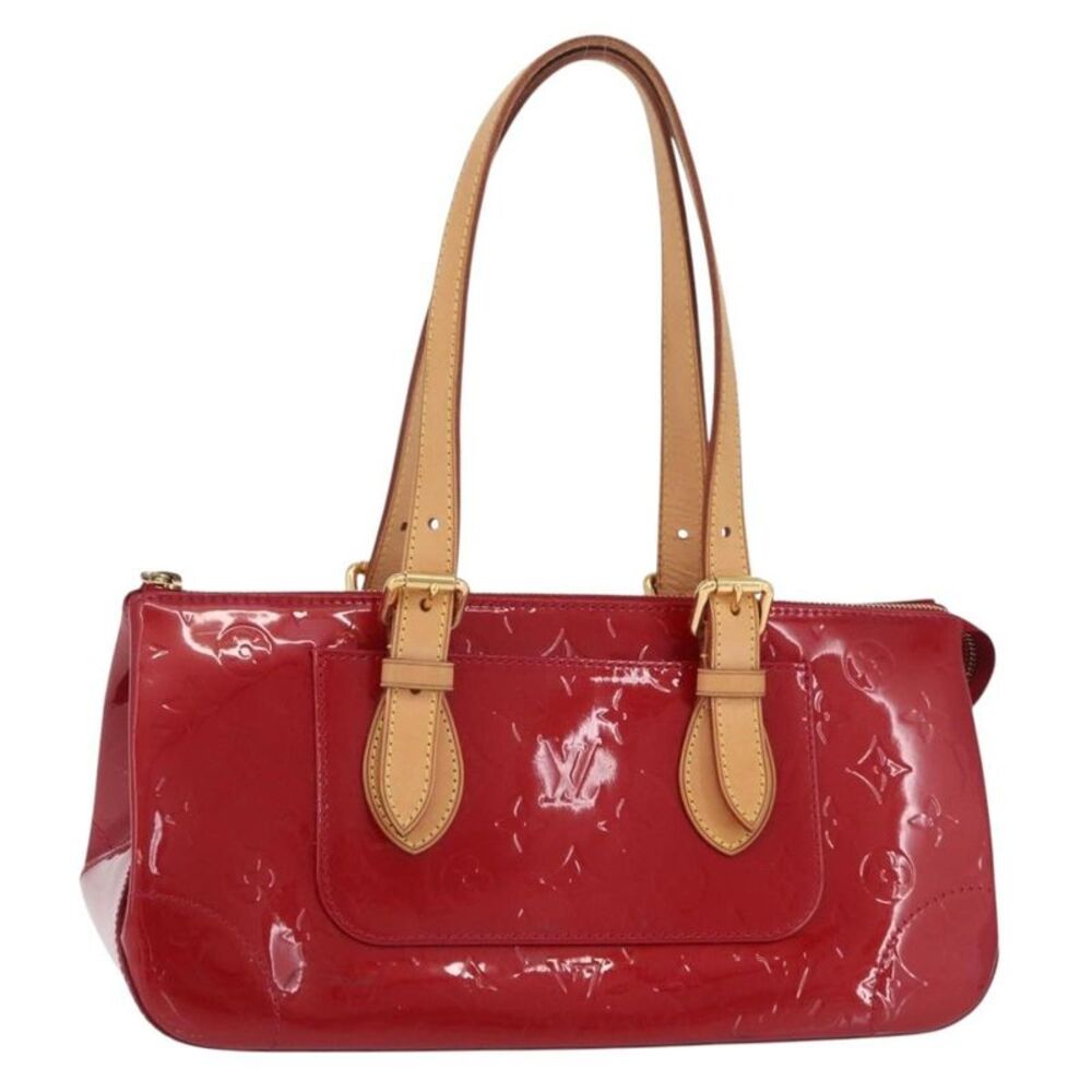 Louis Vuitton Rosewood Avenue Monogram Vernis Red Patent_Leather Handbag
